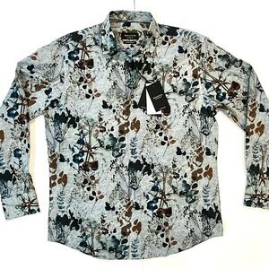 Bugatchi - Julian LE Leaf Print Dress Shirt